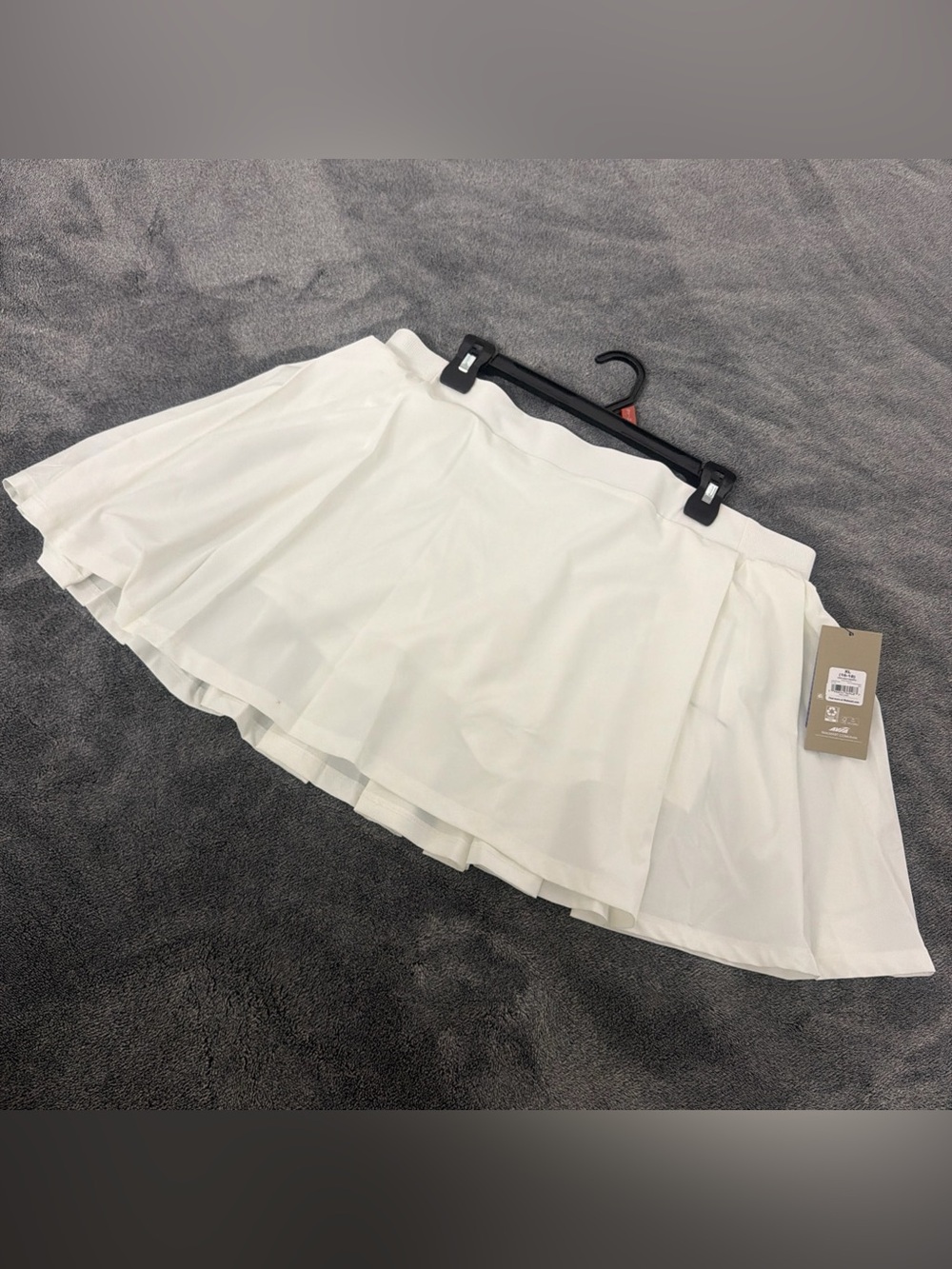 NEW Avia Womens White Pleated Athletic Skort Built-in Shorts Size xl 16x18